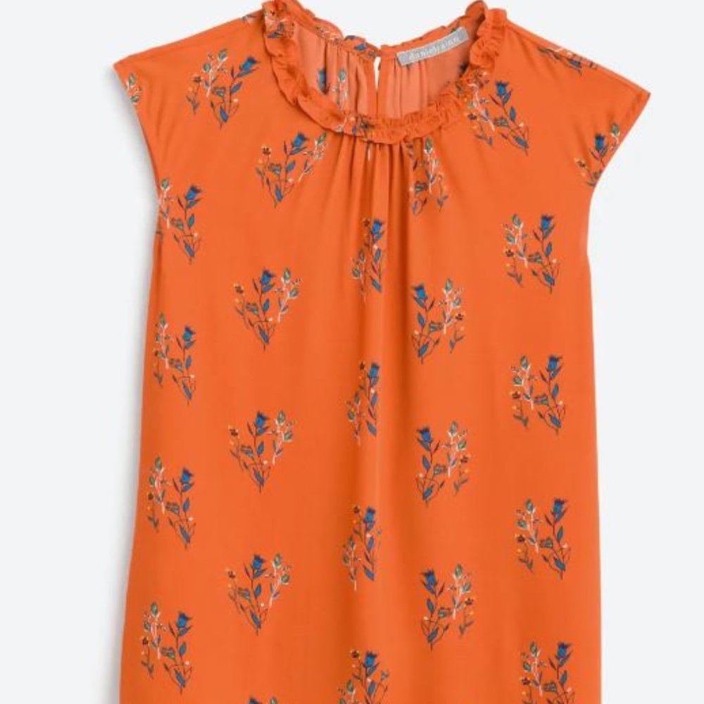 Daniel Rainn Emela Ruffle Neckline Blouse